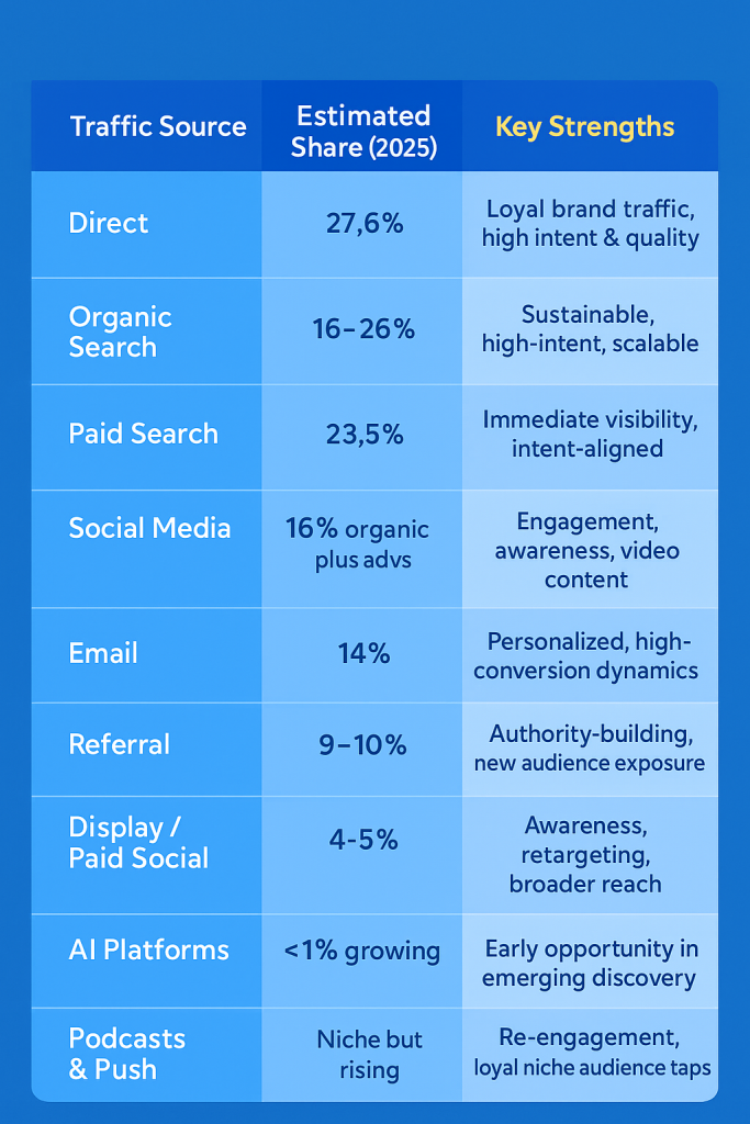 Traffic Sources for RSOC in 2025